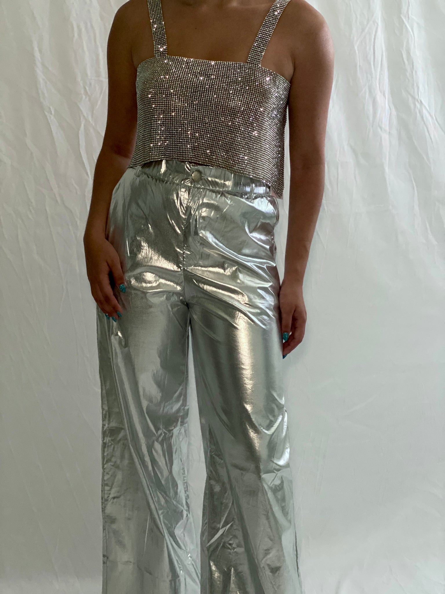 Out of this World Silver Metallic Joggera