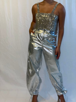 Out of this World Silver Metallic Joggera