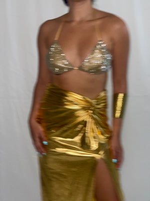 Golden Goddess Metallic Skirt