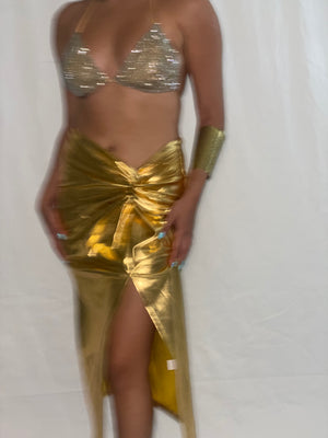 Golden Goddess Metallic Skirt