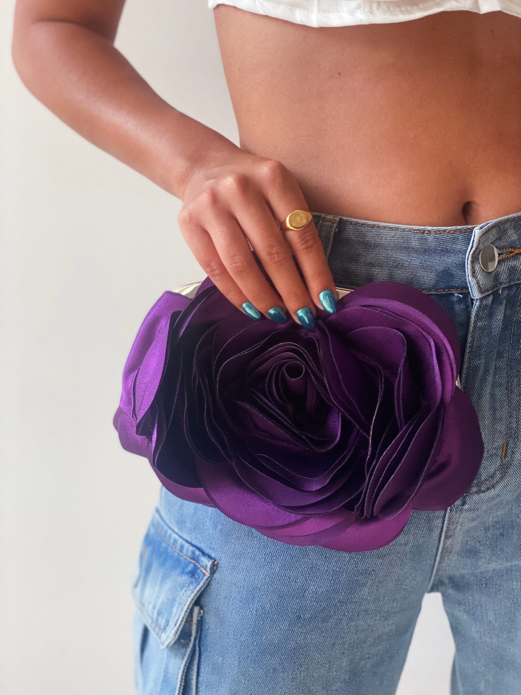 Flower Purple Clutch