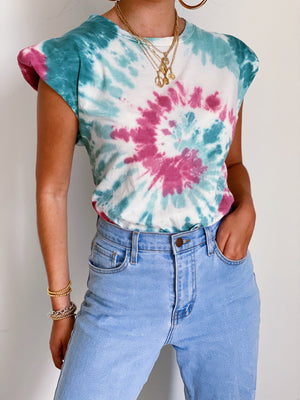 Muscle Tee in Tie Dye