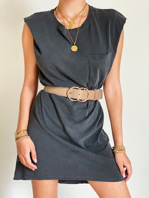 Taupe Double Circle Belt