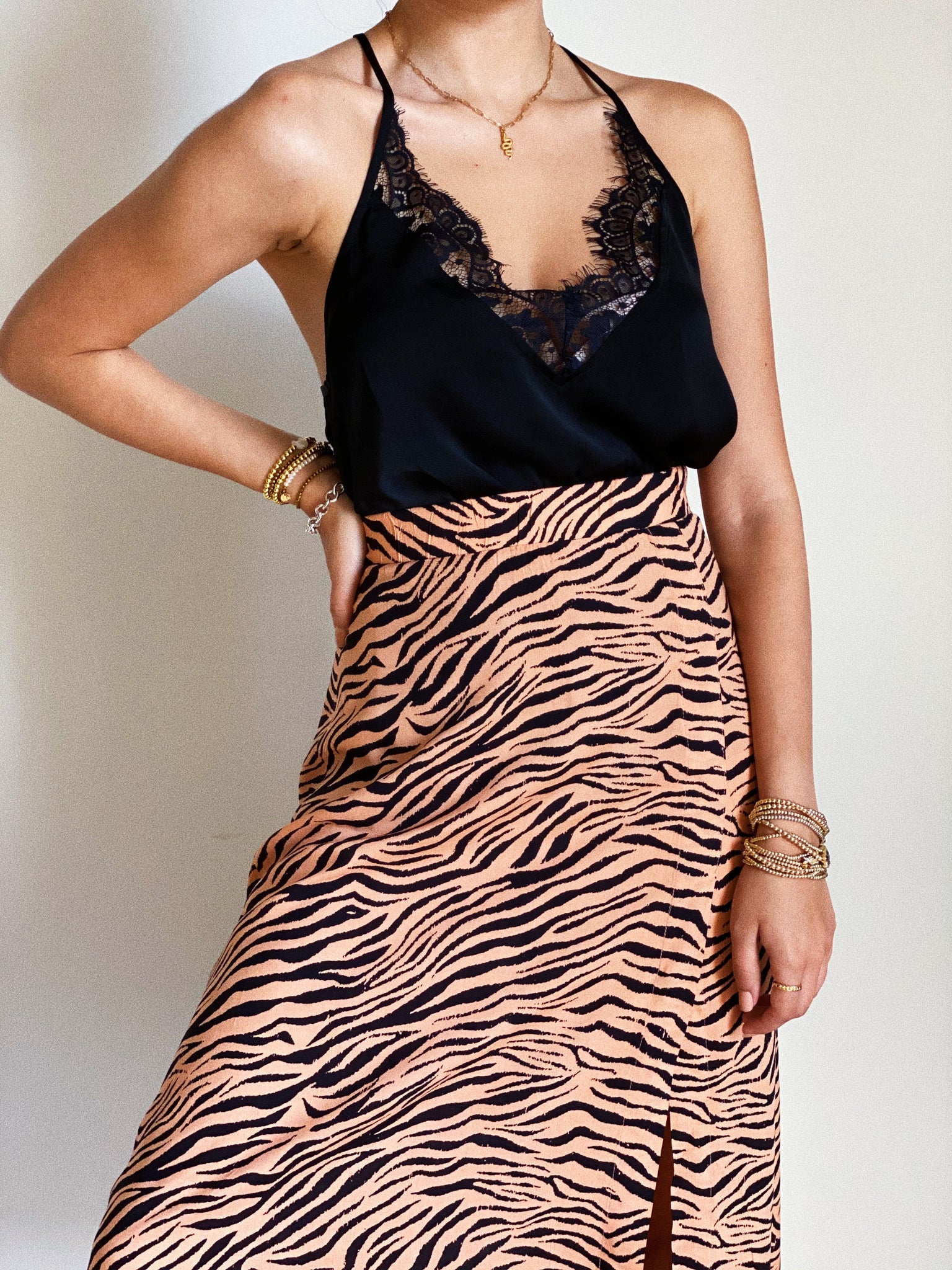 Tiger Queen Midi Skirt