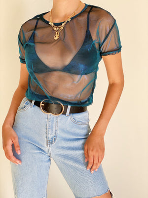 Too Cool For You Mesh Top