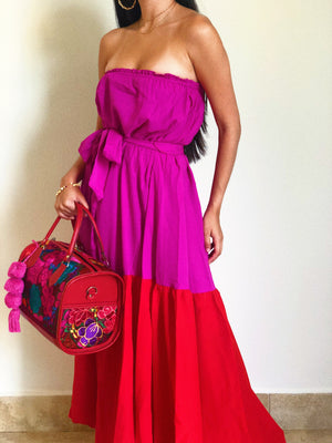 Color Block Maxi Dress