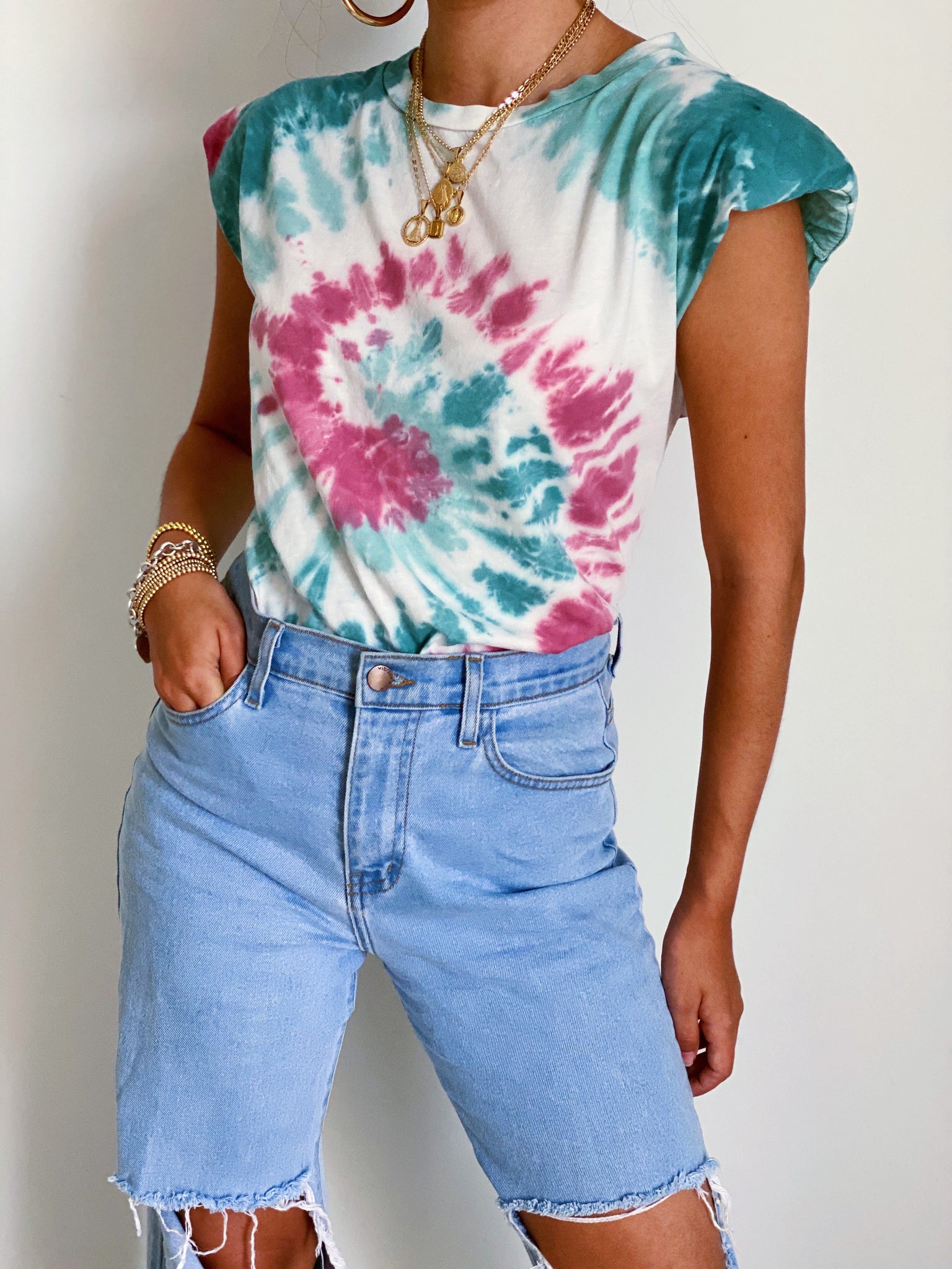 Muscle Tee in Tie Dye