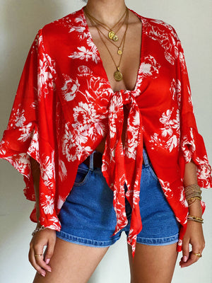 Tropical Paradise Top in Red