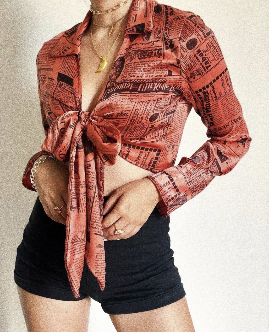 Read All About It Crop Top