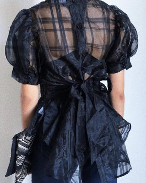 Organza Black Top