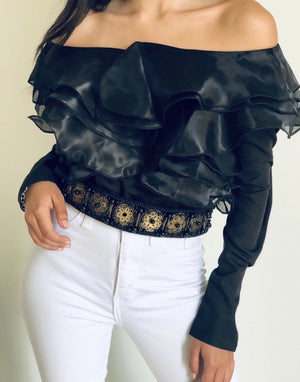 Organza Ruffle Top