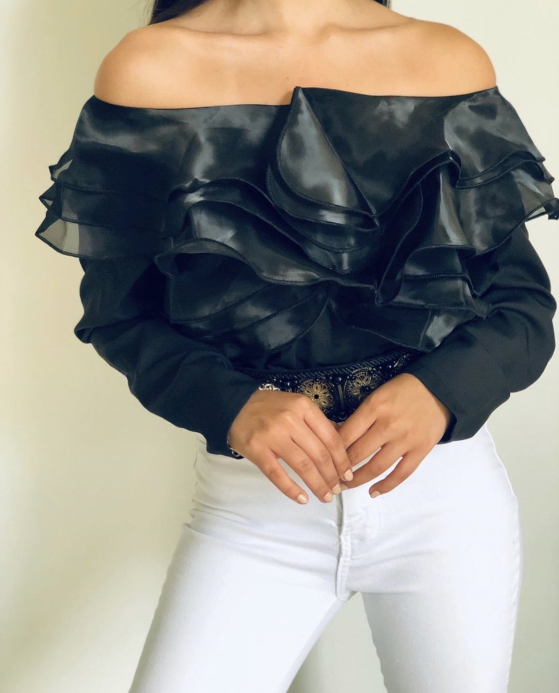 Organza Ruffle Top