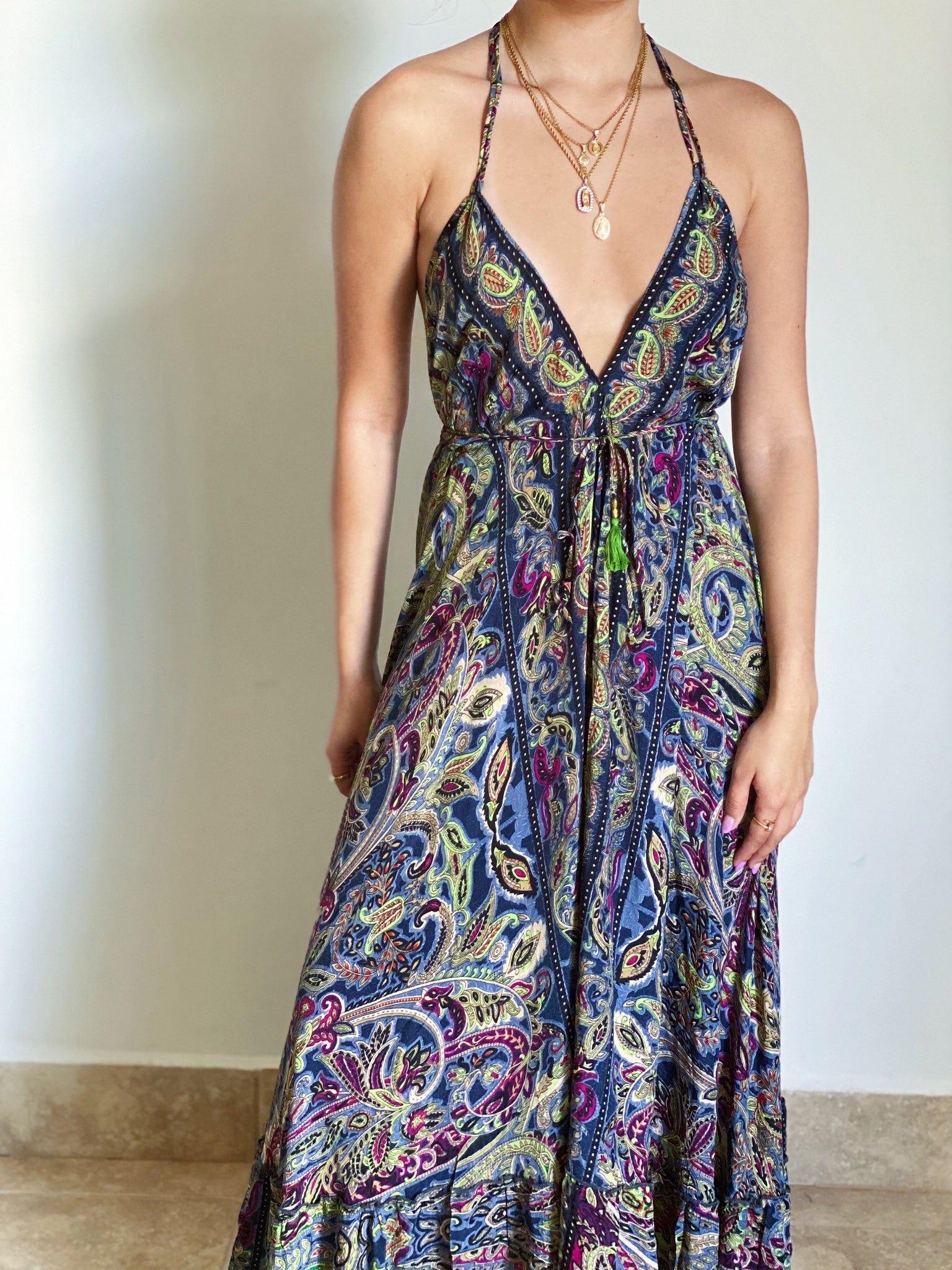 Boho Halter Maxi Dress