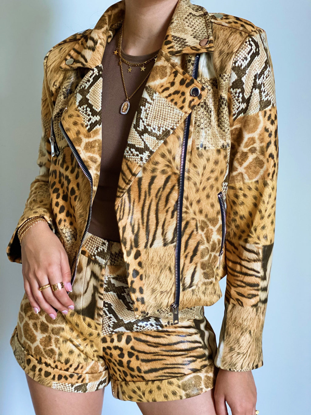 Wild Prints Suede Jacket