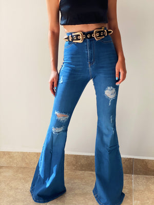 Vibrant Blue Bell Bottoms