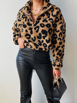 Animal Print Cozy Sweater