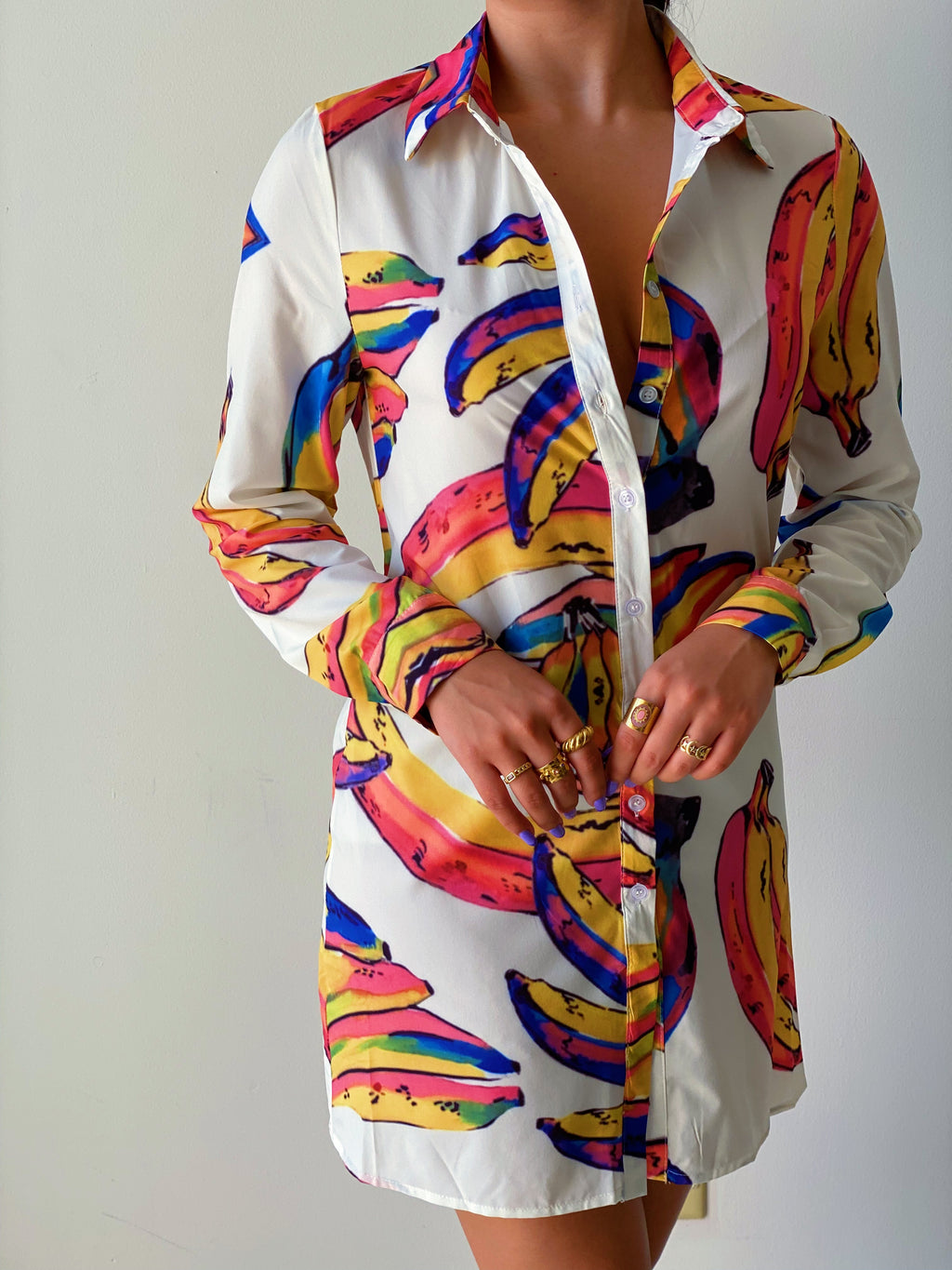 Banana Split Shirt Dress