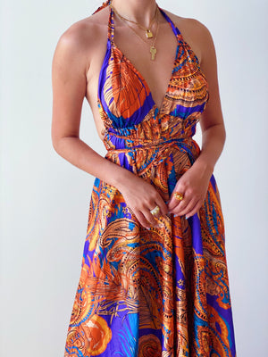 Tropical Gal Maxi Dress in Purple