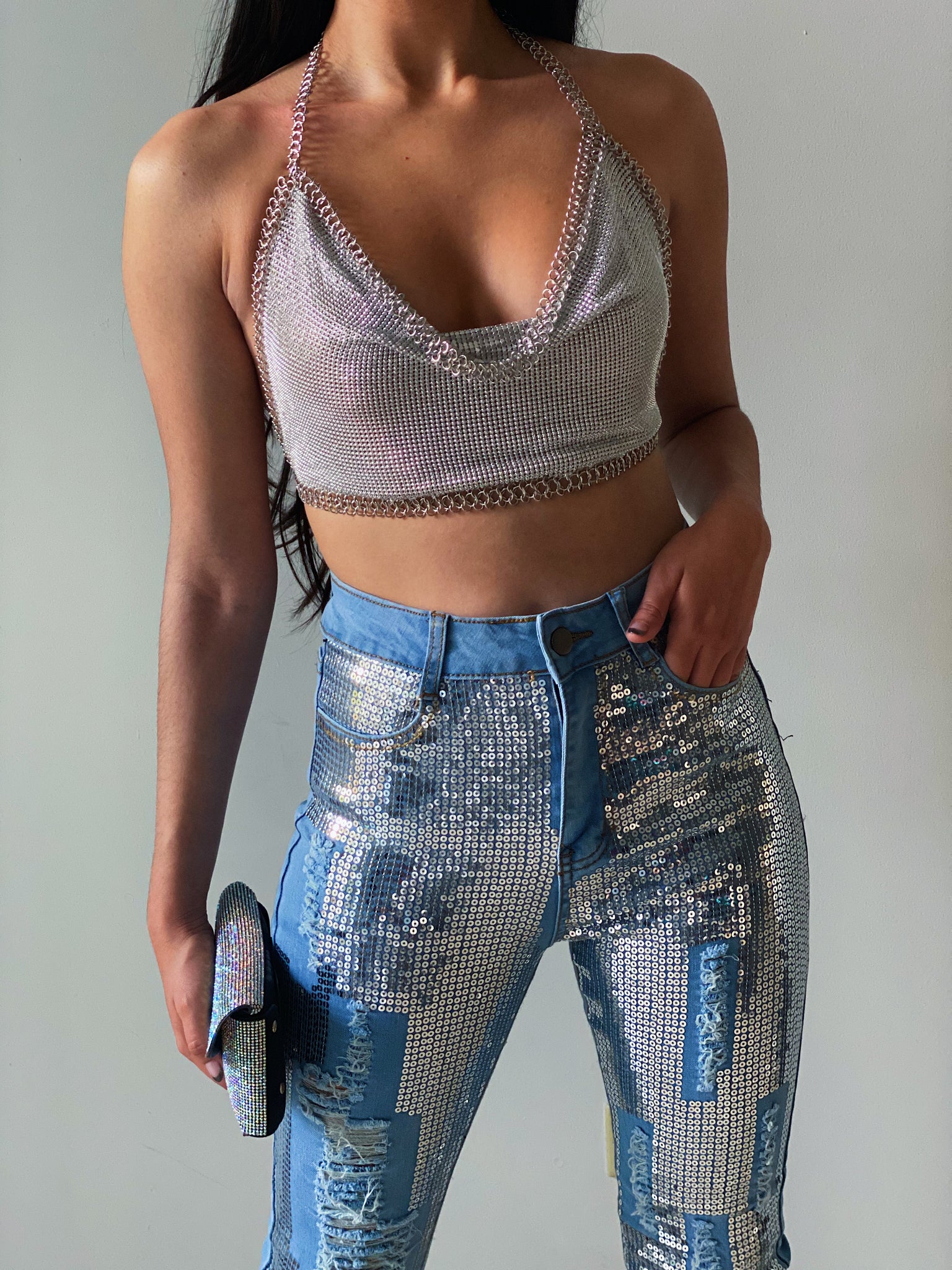 Chained Up Top in Silver