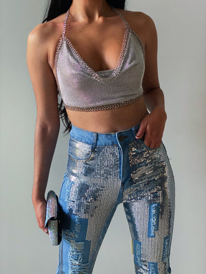 Chained Up Top in Silver