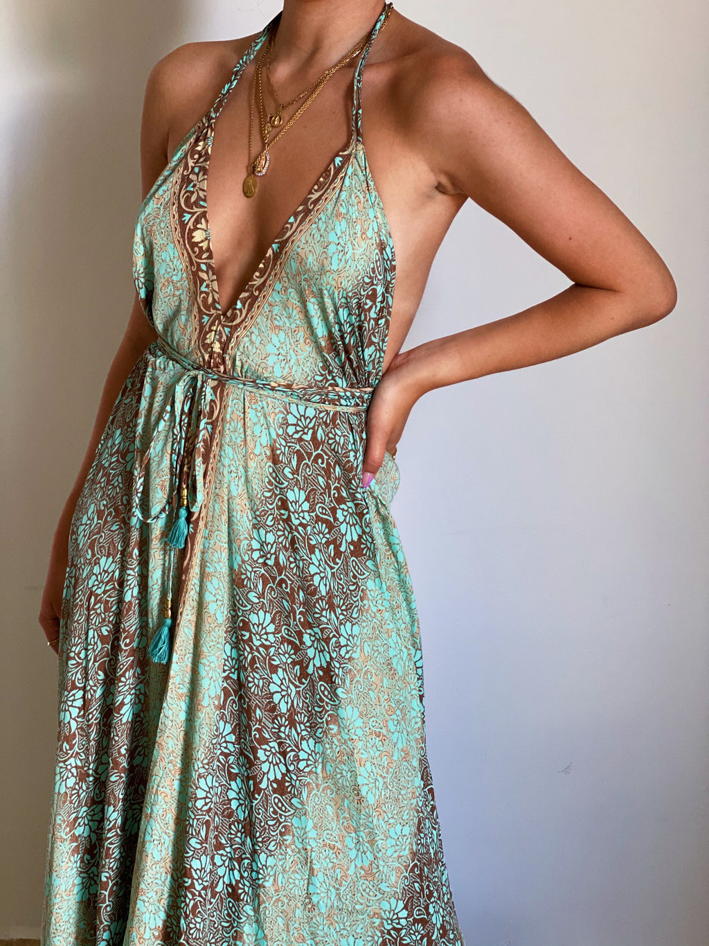 Boho Halter Maxi Dress