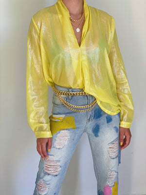 Metallic Yellow Top