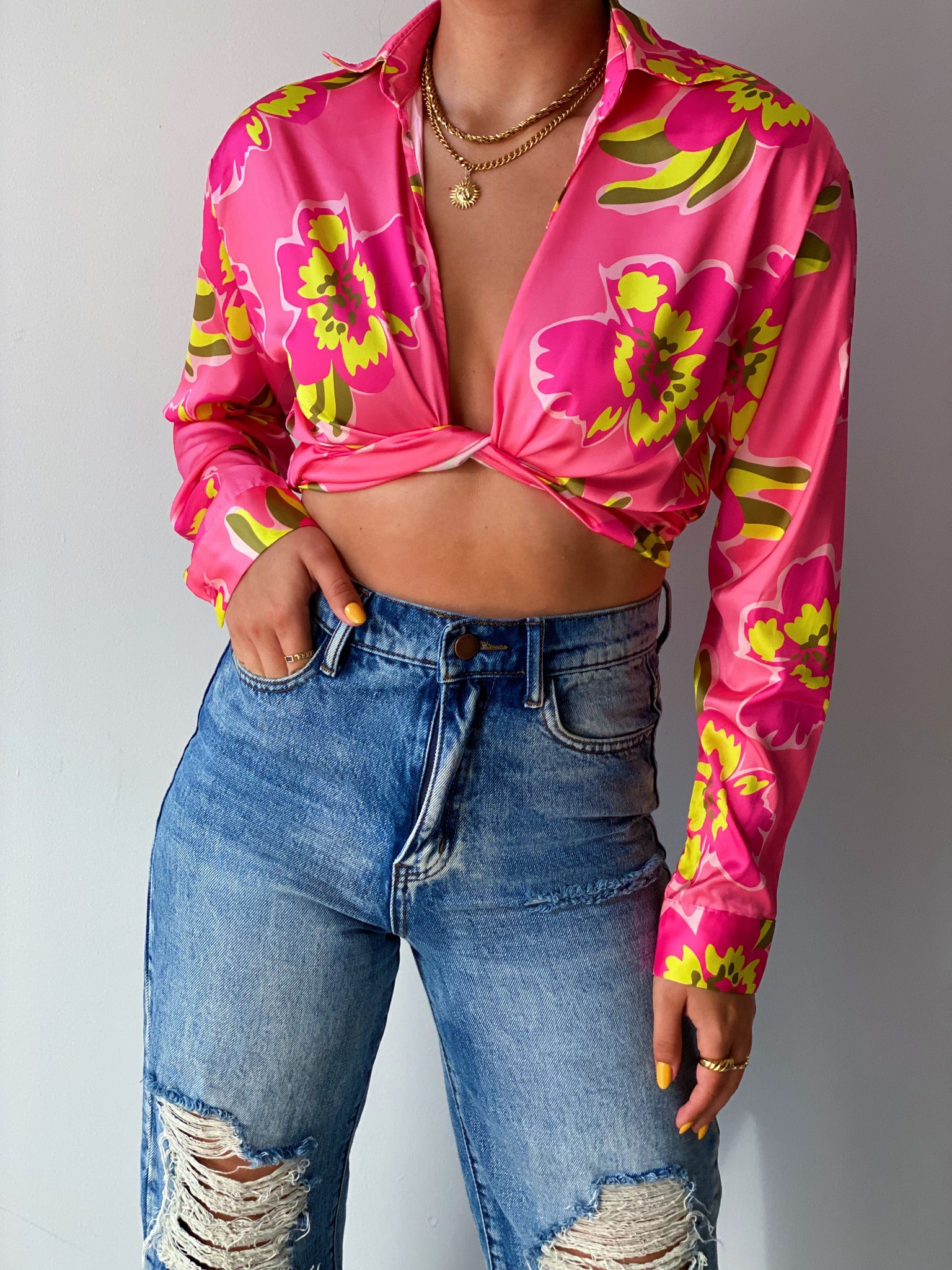 Flower Power Top in Pink