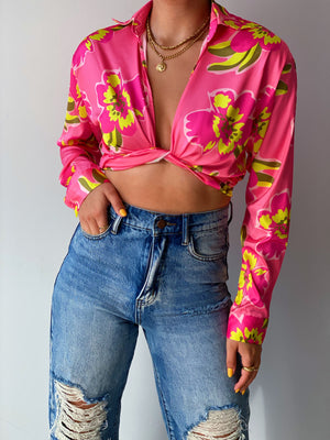 Flower Power Top in Pink