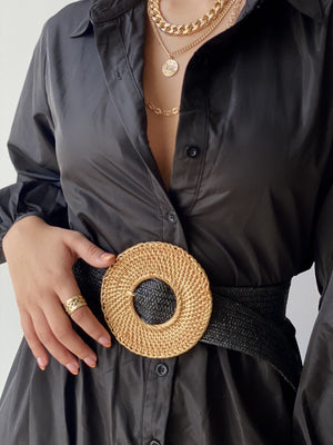 Raffia Round Belt