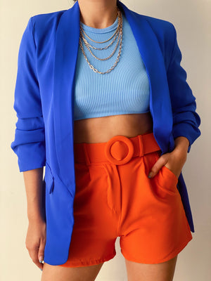 Tangerine Belted Shorts