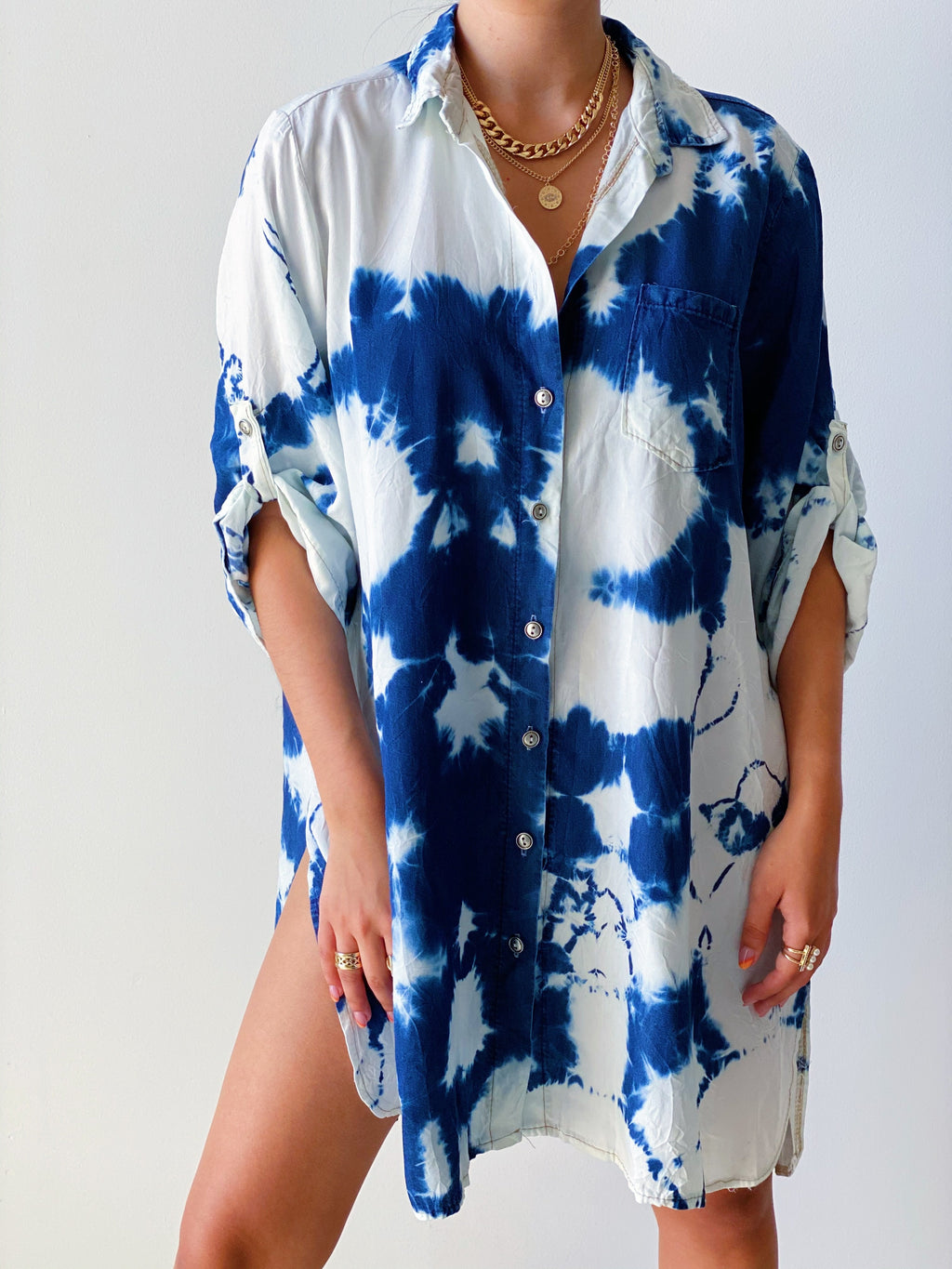 Ocean Blue Tie Dye Shirt/Dress