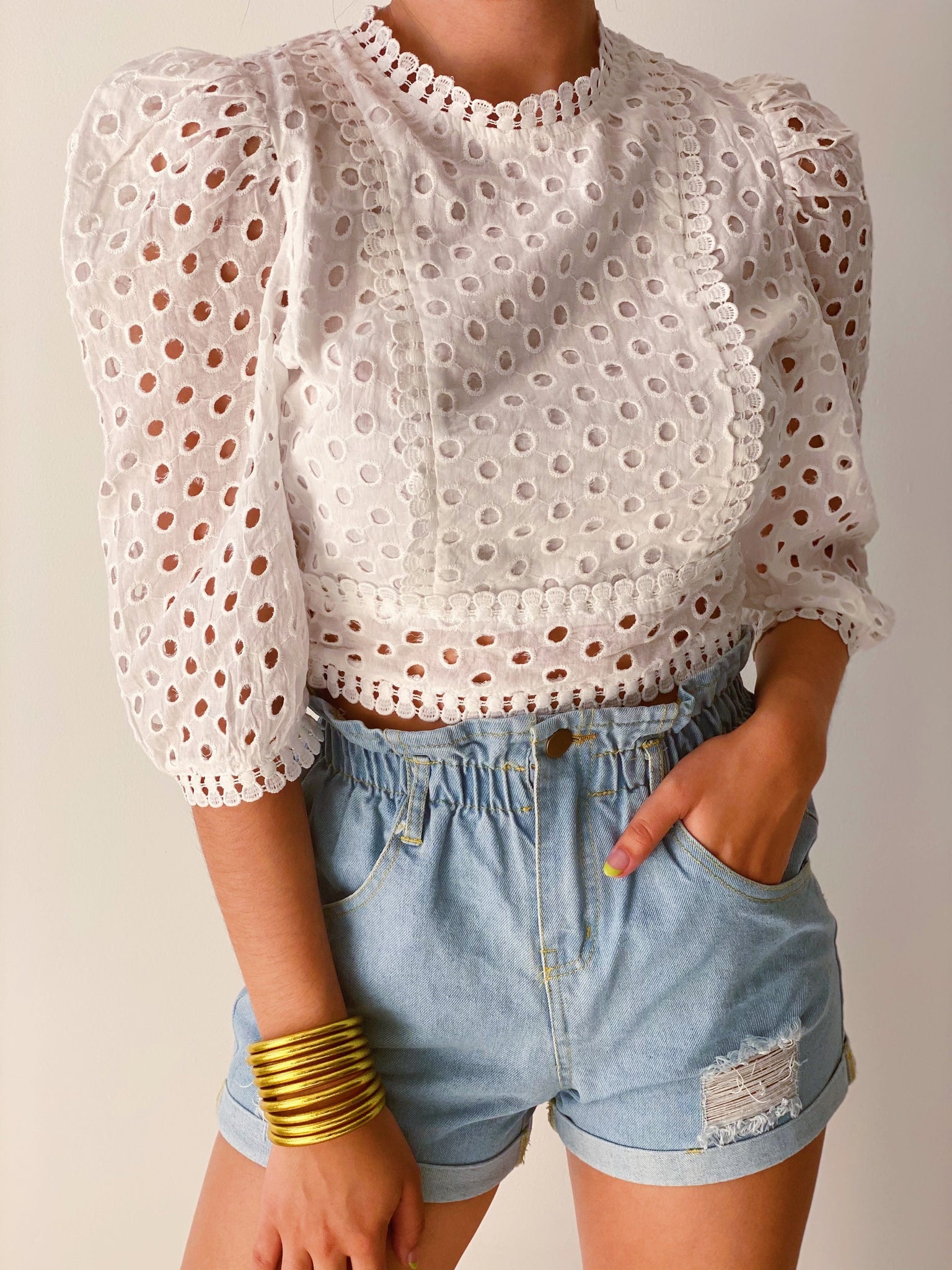 Beau Eyelet Top