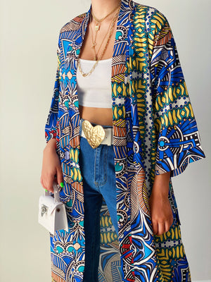 Queen of the Tribe Kimono in Blue