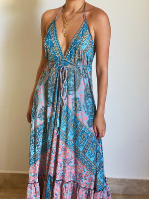 Boho Halter Maxi Dress