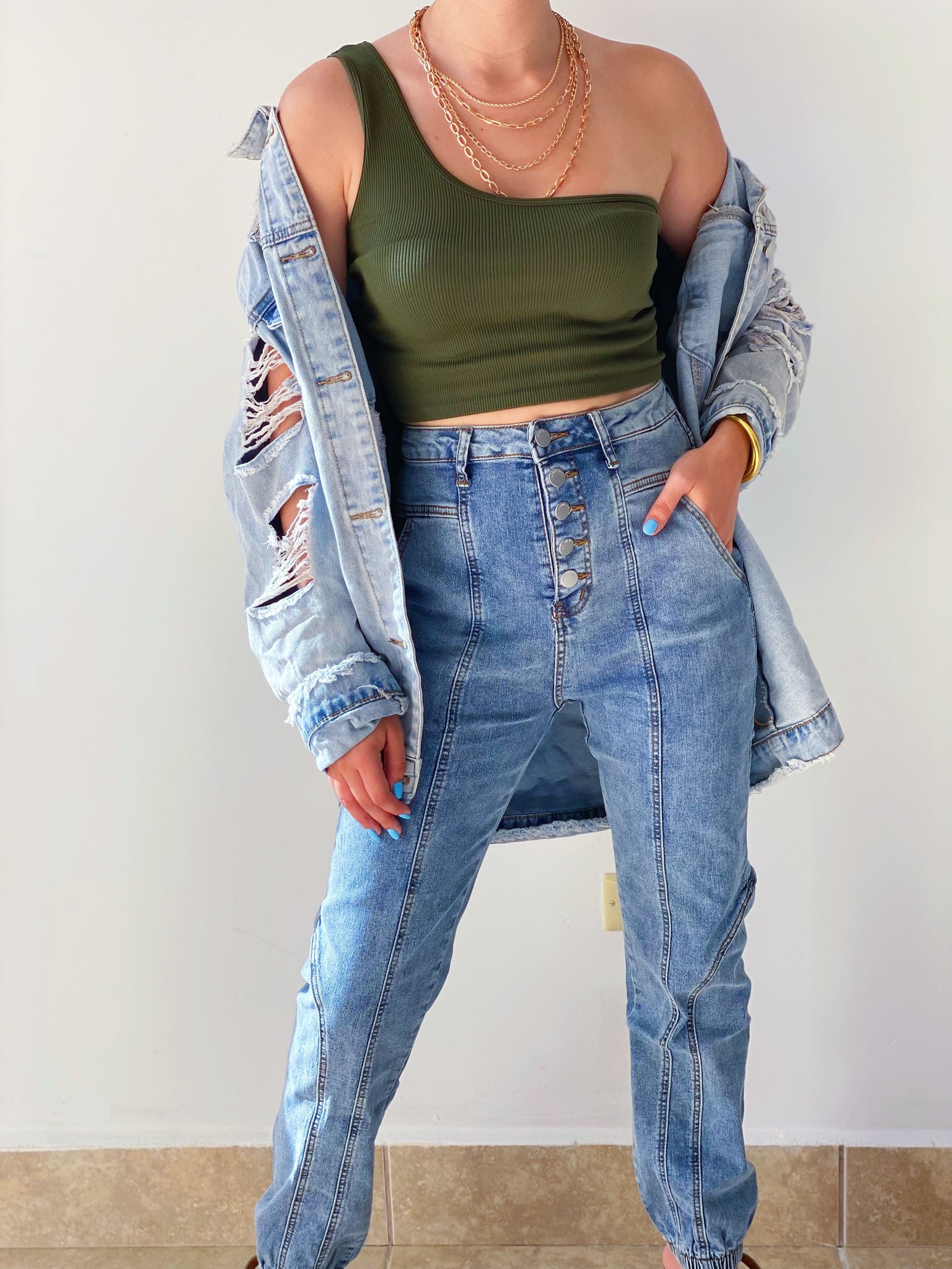 Jogger High Waisted Jeans