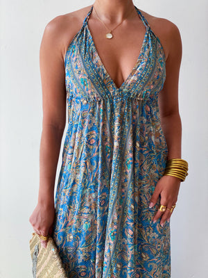 Blue Lotus Maxi Dress