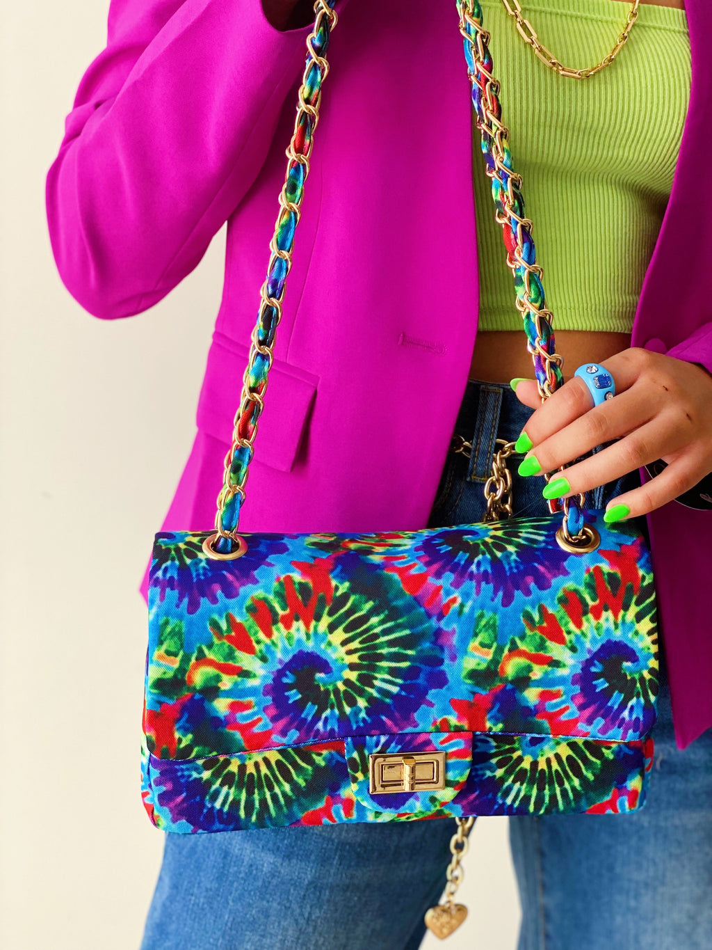 Blue Tie Dye Purse