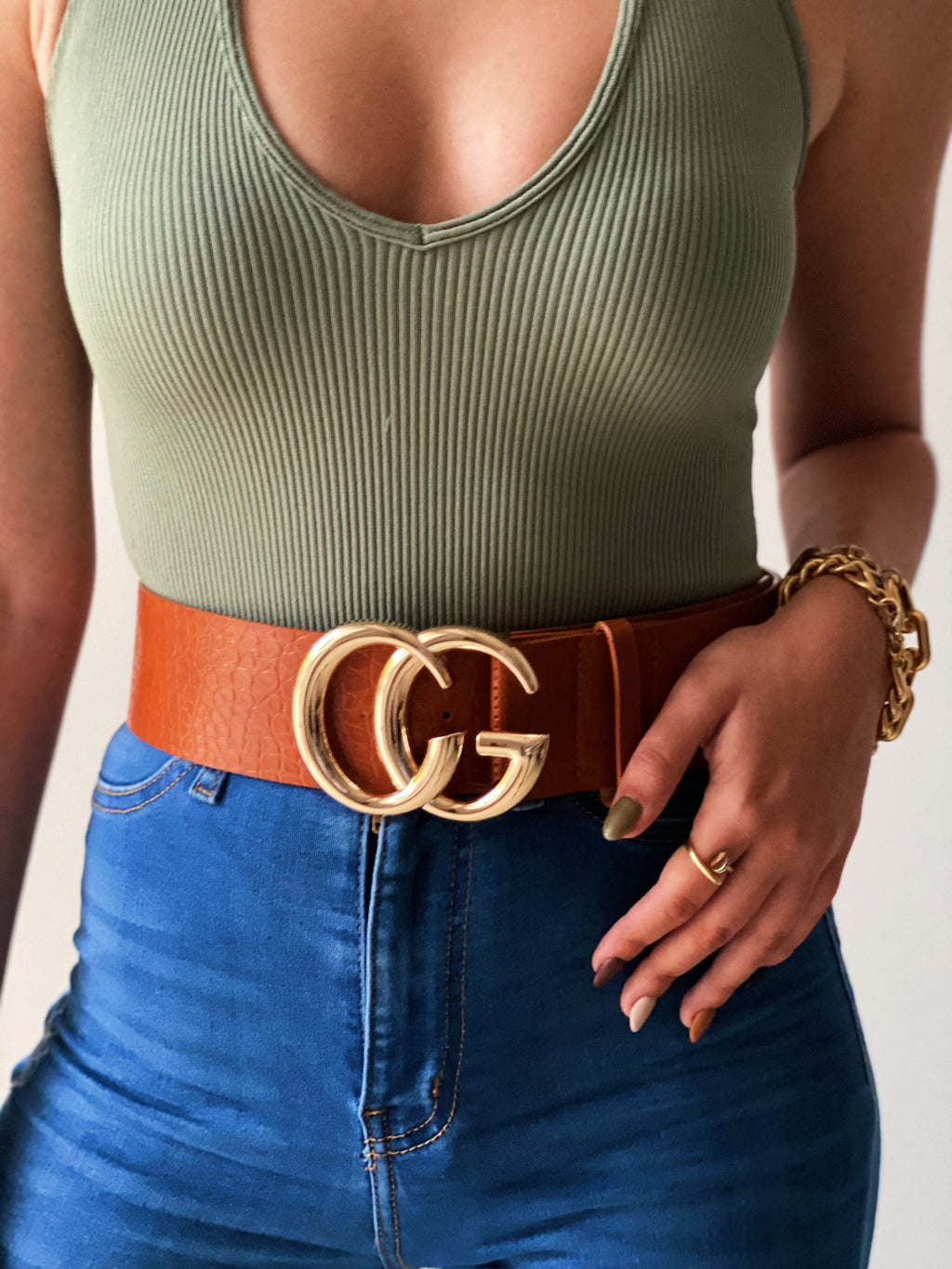 G Belt in Brown