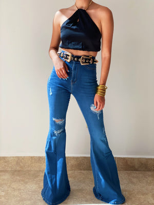 Vibrant Blue Bell Bottoms