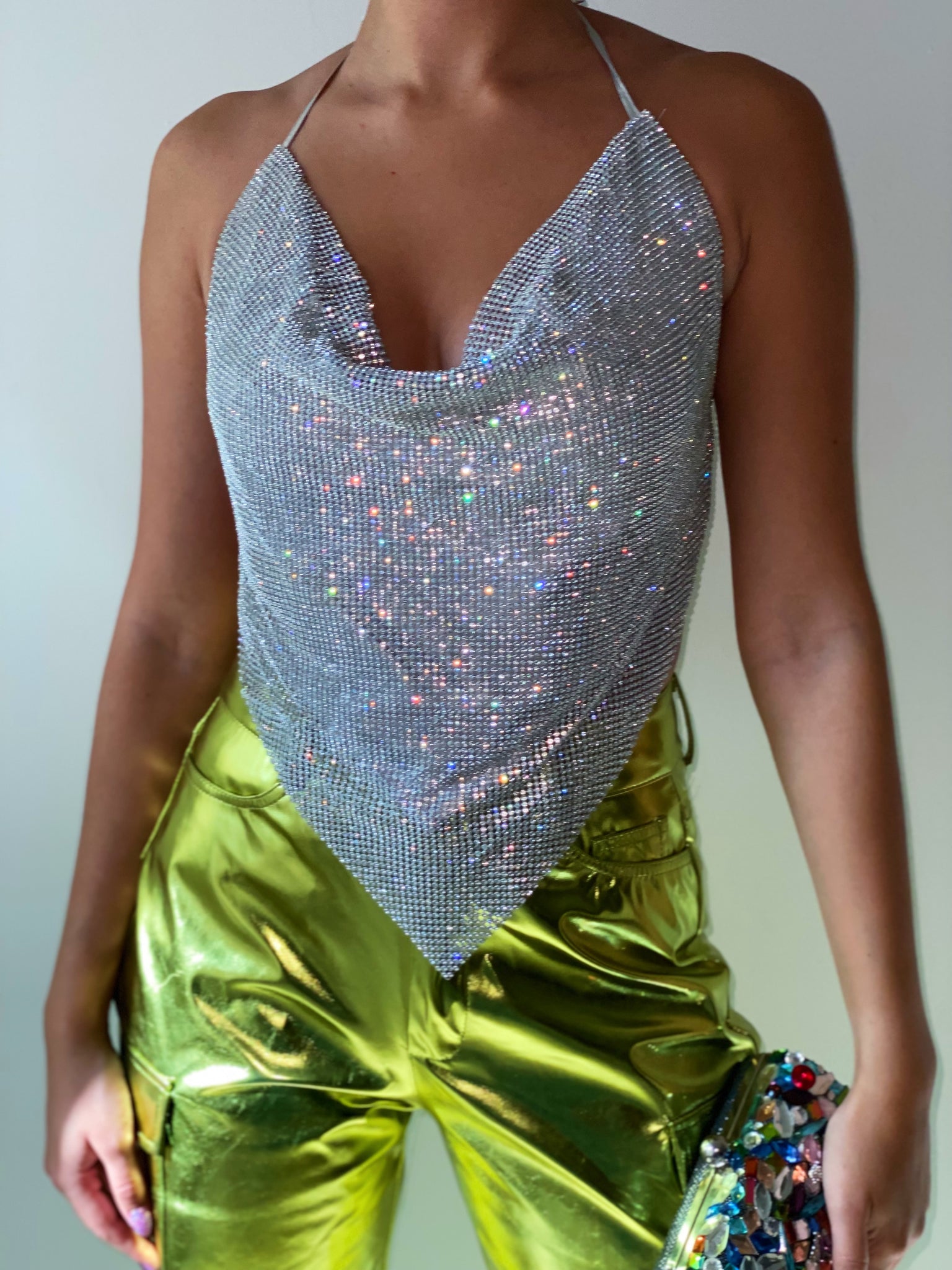 Disco Ball Top in Silver