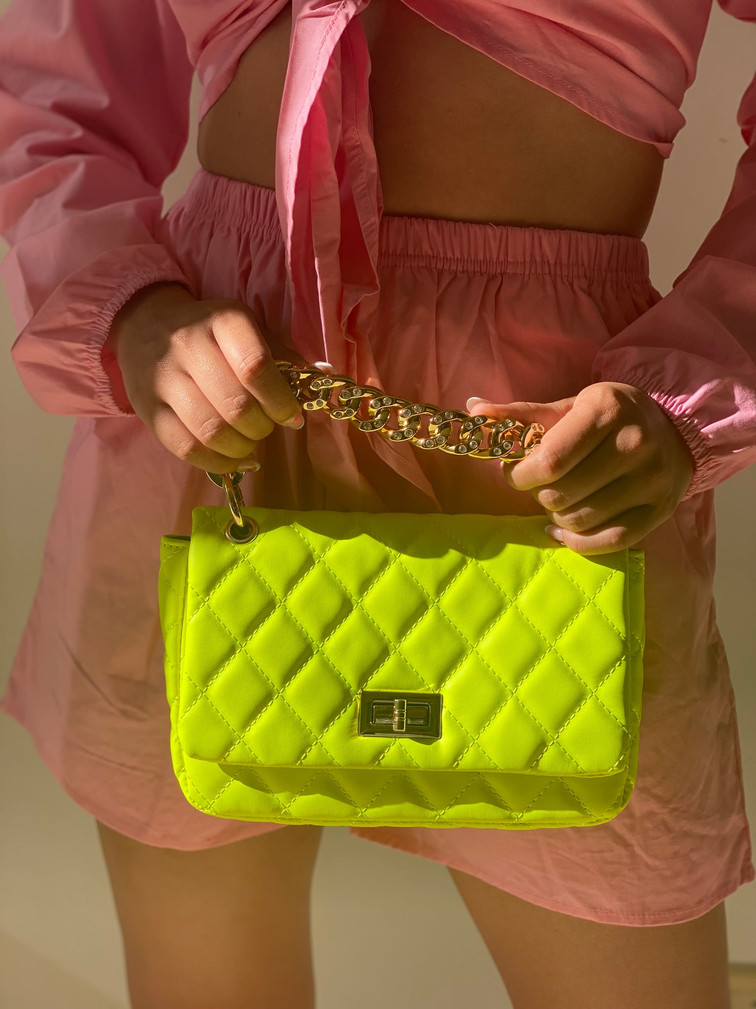 Cute Pink Green Flowers Lacy Bow Sissy Purse Handbag – LPD