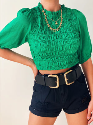 Marigold Top in Green