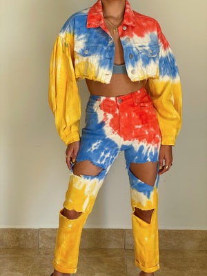 Tie Dye Boyfriend Jeans