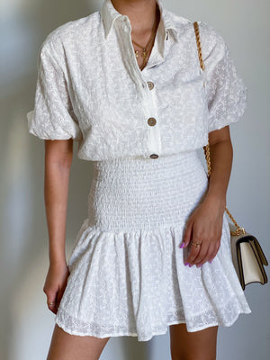 White Eyelet Spring Dress