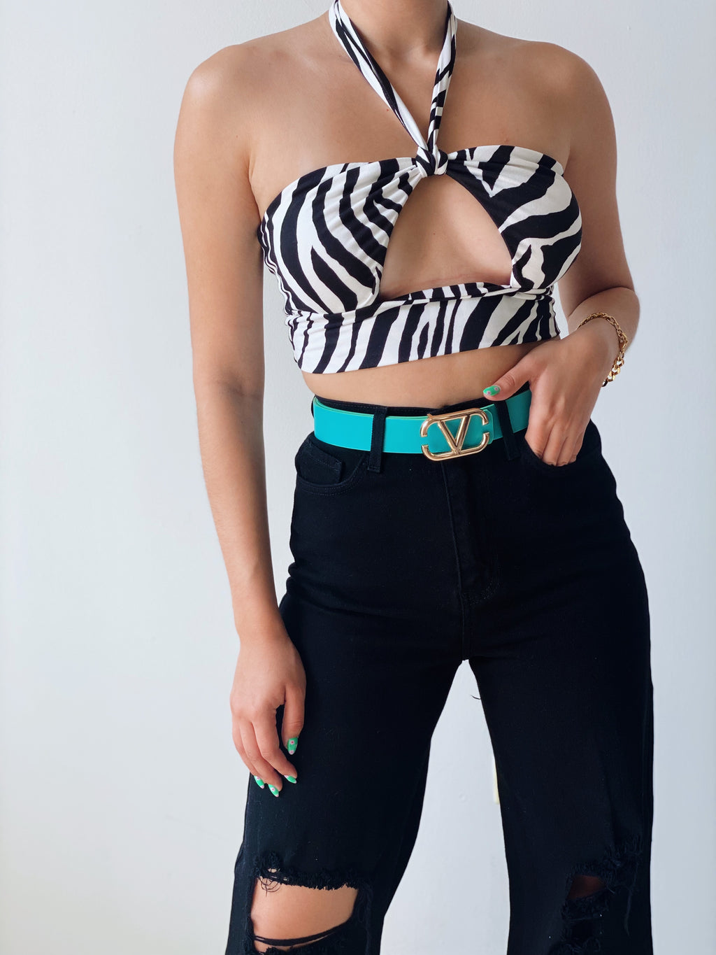 Zebra Crop Top