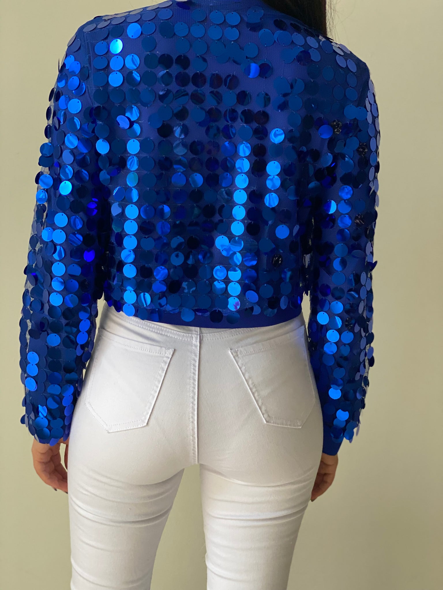 Blue Sequins Jacket