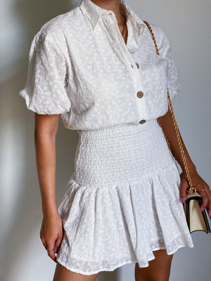 White Eyelet Spring Dress