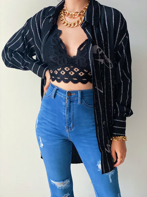 Pin It Oversized Top