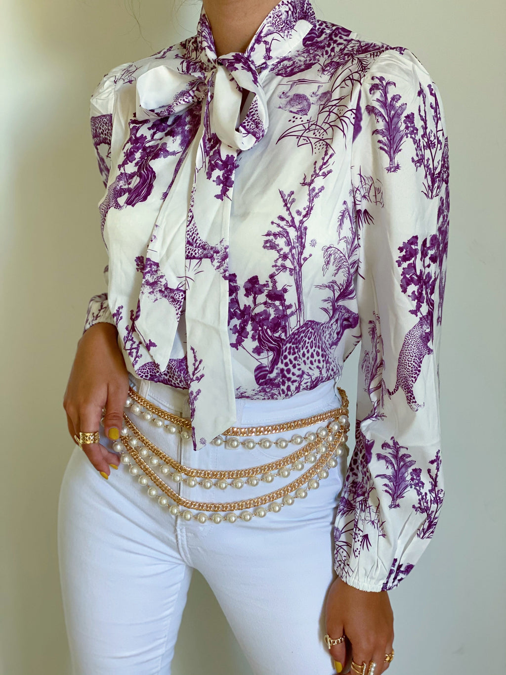 Violet Jaguar Blouse