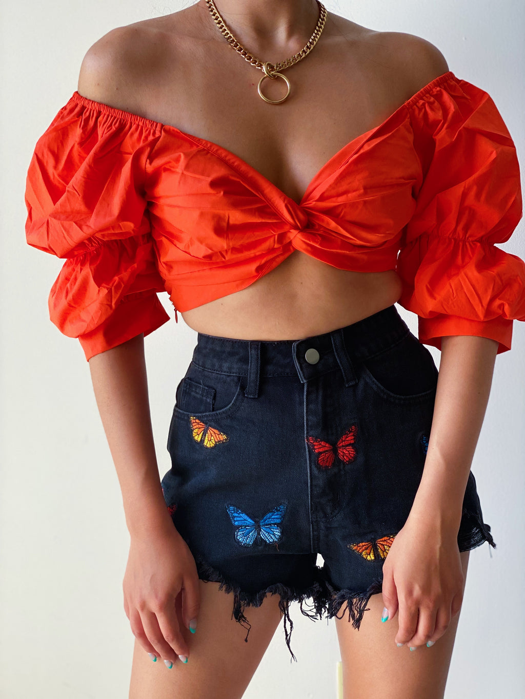 Orange Crop Top